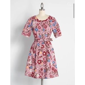 ModCloth Floral Button Up Dress